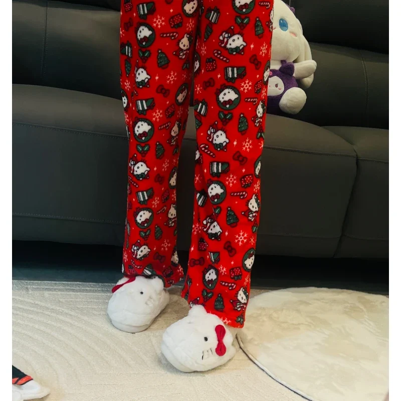 🎀 Kawaii Sanrio Hello Kitty Christmas Pajama Pants 🌸✨ - Image 9