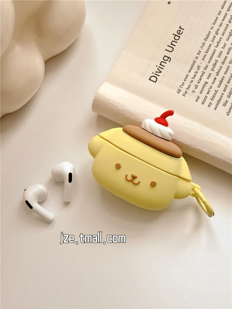 🌟 Pompompurin Delight: Adorable Silicone Earphone Case for AirPods 1/2/3/Pro 2  🐾💛 - Image 4