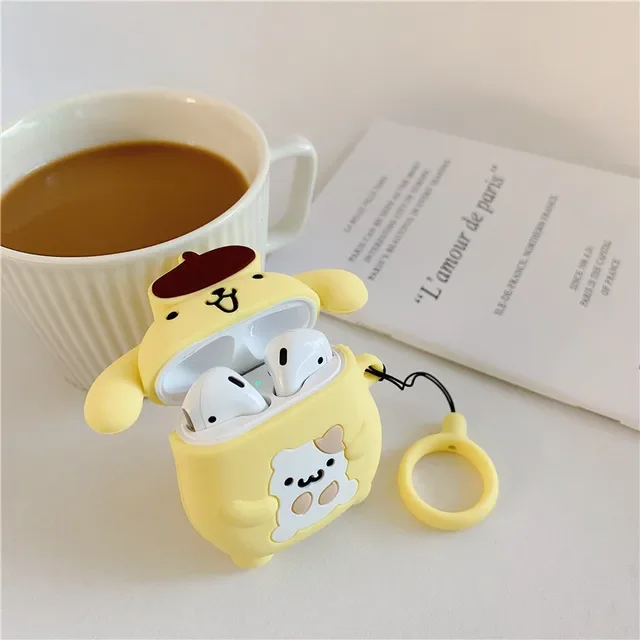 🌟 Pompompurin Delight: Adorable Silicone Earphone Case for AirPods 1/2/3/Pro 2  🐾💛 - Image 6