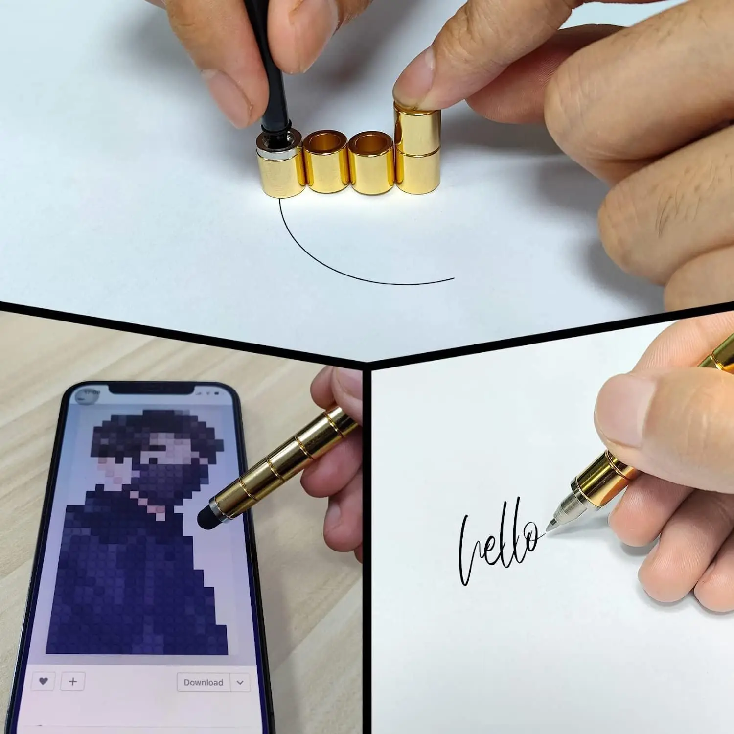 🧲✨ MagnaMorph™ Pen 🖊️💫Gold n Black - Image 22