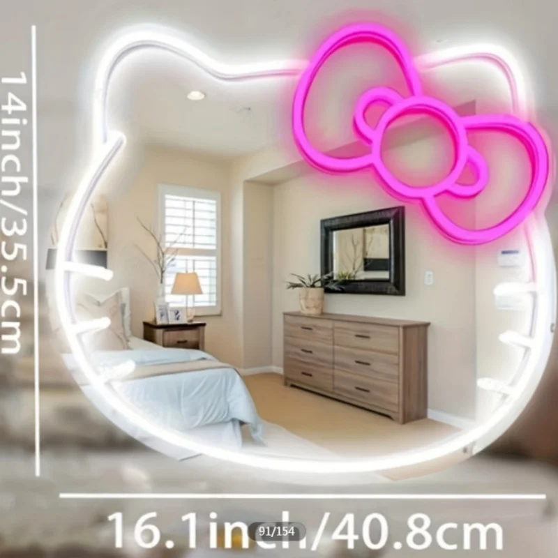 Cuddly Glow: Kawaii Hello Kitty Shape Neon Light – LED Neon Mirror that Sparkles with Adorable Radiance!
USB and US Plug - Image 2