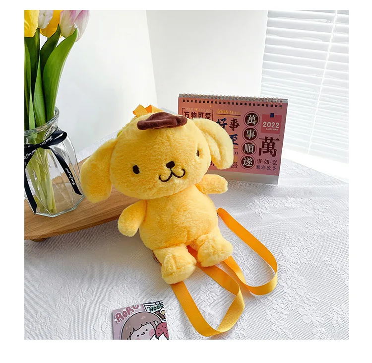 Cute Kawaii Sanrio Pompom Purin Stuffed Plush Toys Backpack Gifts Lolita Style Bag Lovely Plush Doll - Image 10