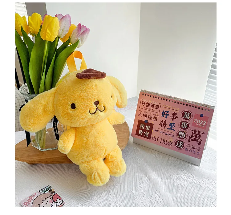Cute Kawaii Sanrio Pompom Purin Stuffed Plush Toys Backpack Gifts Lolita Style Bag Lovely Plush Doll - Image 11