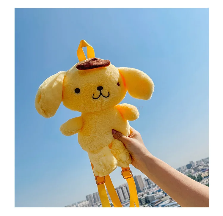 Cute Kawaii Sanrio Pompom Purin Stuffed Plush Toys Backpack Gifts Lolita Style Bag Lovely Plush Doll - Image 7