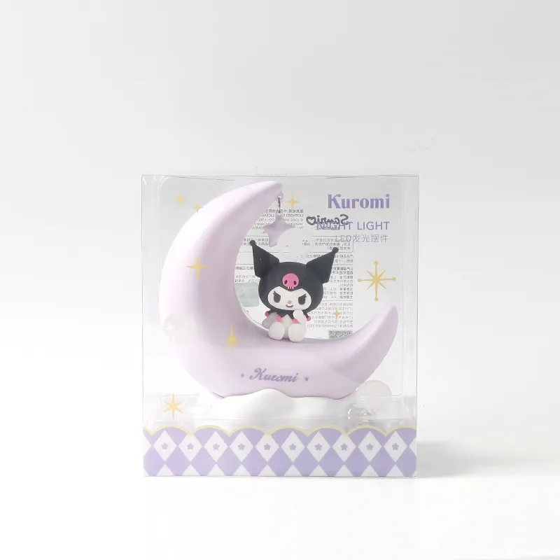 Genuine Cute Sanrio Kuromi Crescent Beautiful Dream LED Light-emitting