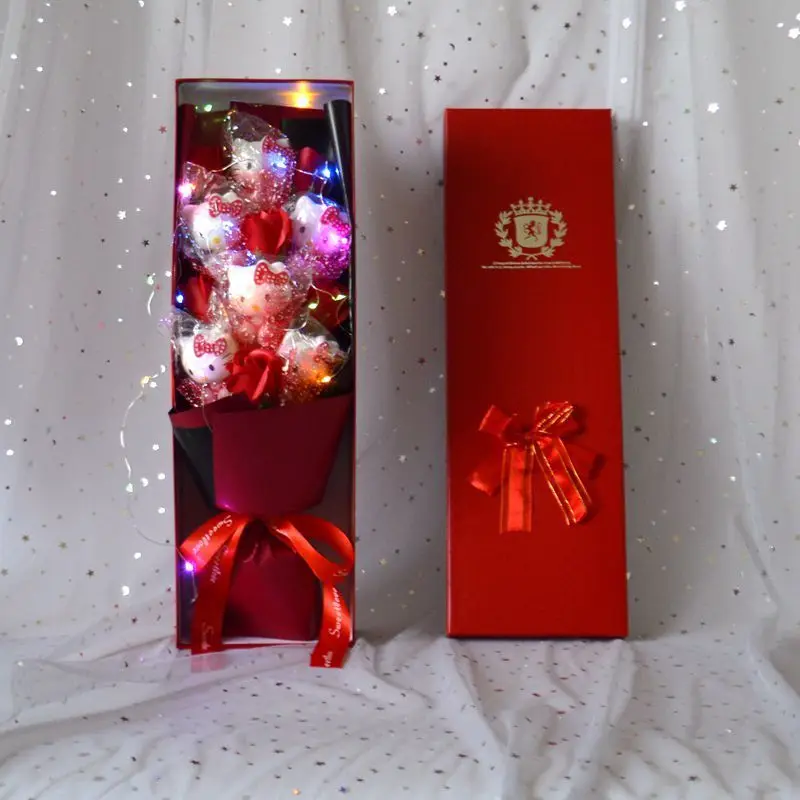 Red Led Light Hello Kitty Bouquet