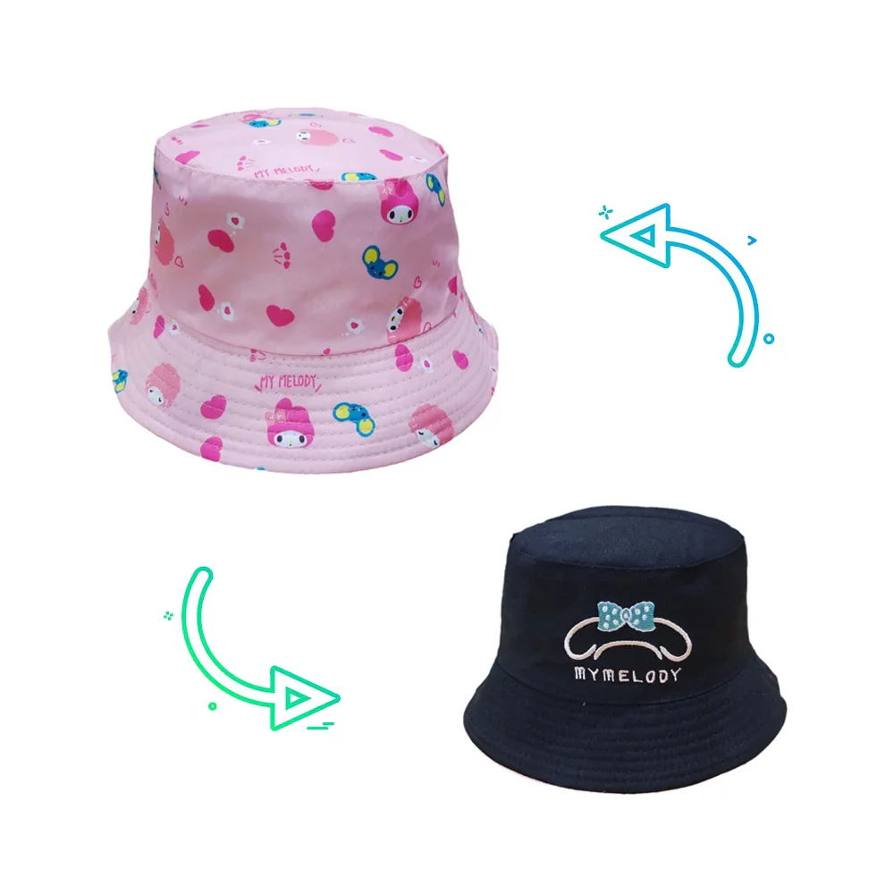 Sanrio Hello Kitty 🌺 Printed Reversible Summer Sun Hat for Girls: Cute Bucket Hat 🧢 - Image 9