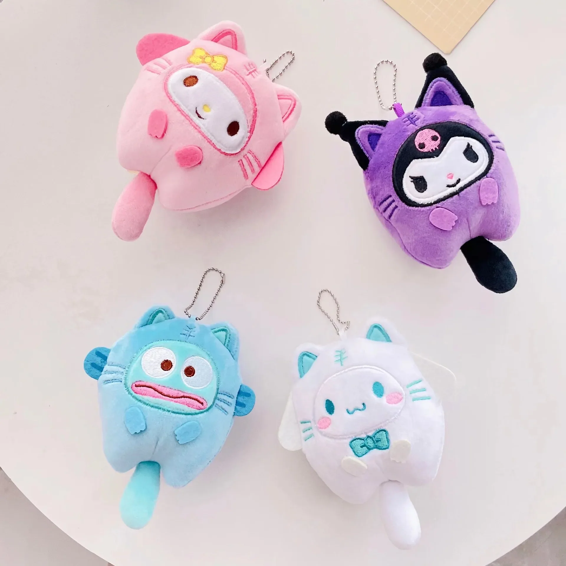Sanrio Kawaii Fluffy Soft Stuffed Toy Key Chain Pendant - Image 3