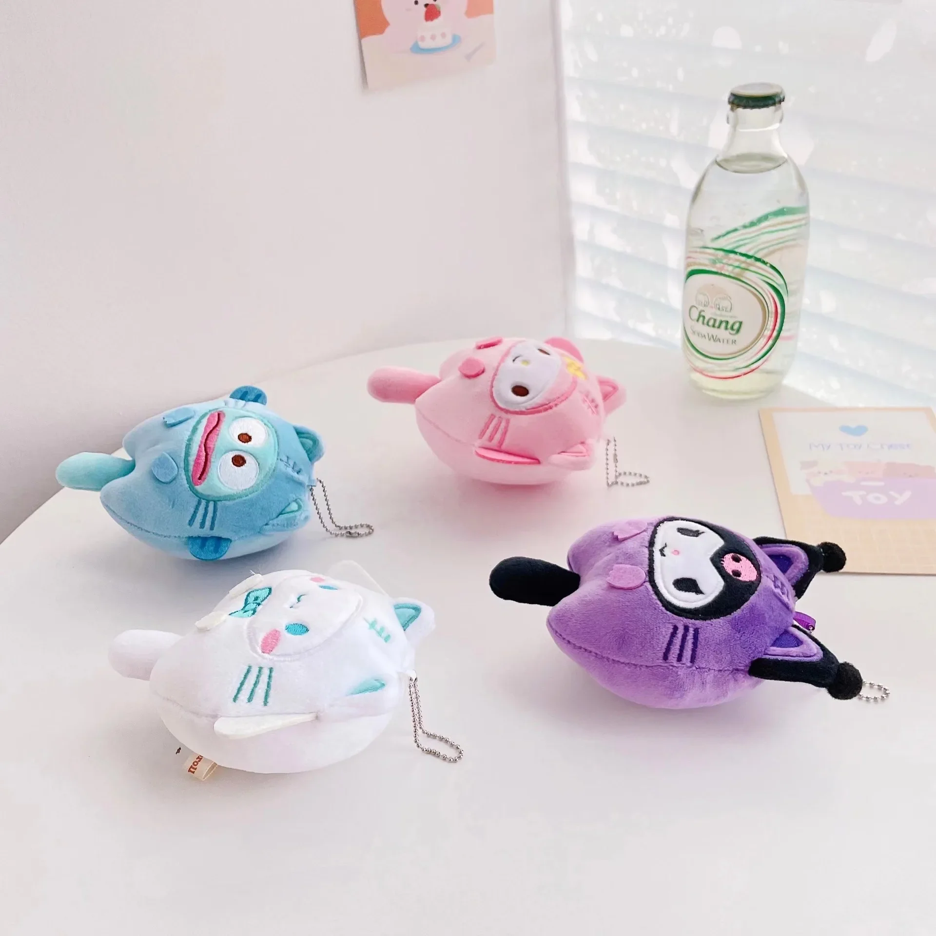 Sanrio Kawaii Fluffy Soft Stuffed Toy Key Chain Pendant - Image 4