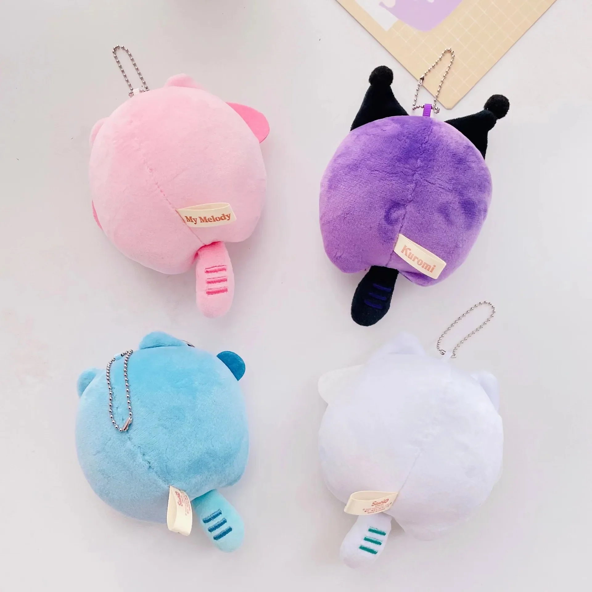 Sanrio Kawaii Fluffy Soft Stuffed Toy Key Chain Pendant - Image 6